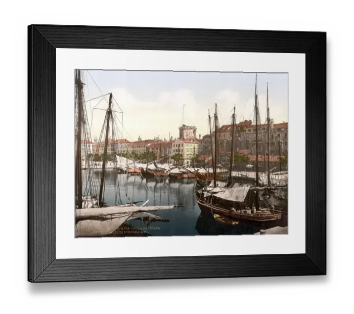 Framed Print : The Diocletian's Palace of Spalato, now Split, Dalmatia, Austro-Hungary, Austro-Hungarian Empire, Austrian-Hungarian Monarchy, today Croatia, Historical, around 1900 Framed Print : The Diocletian's Palace of Spalato, now Split, Dalmatia, Austro-Hungary, Austro-Hungarian Empire, Austrian-Hungarian Monarchy, today Croatia, Historical, around 1900