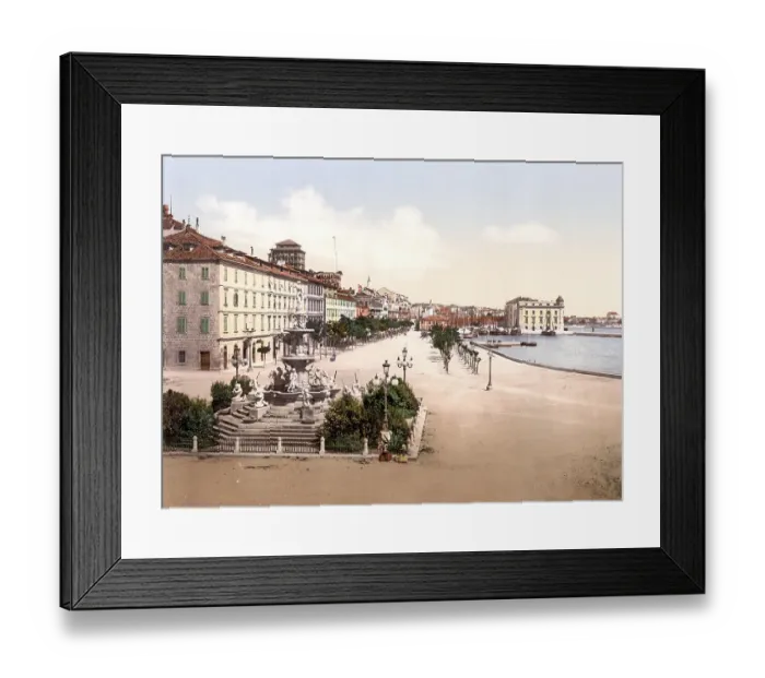 Framed Print : The shore and Francisco Giuseppe Fountain of Spalato, now Split, Dalmatia, Austro-Hungary, Austro-Hungarian Monarchy, today Croatia, Historical, around 1900 Framed Print : The shore and Francisco Giuseppe Fountain of Spalato, now Split, Dalmatia, Austro-Hungary, Austro-Hungarian Monarchy, today Croatia, Historical, around 1900