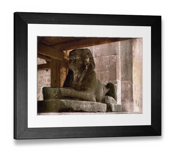 Framed Print : The Sphynx on Diocletian's Mausoleum of Spalato, now Split, Dalmatia, Austro-Hungary, Austrian-Hungarian Monarchy, today Croatia, Historical, around 1900