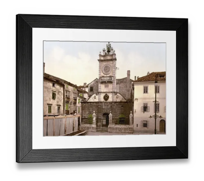 Framed Print : Signori Square of Zara, now Zadar, Dalmatia, Austro-Hungary, Austro-Hungarian Empire, Austrian-Hungarian Monarchy, today Croatia, Historical, around 1900, digitally restored reproduction from a 19th century original Signori Square of Zara