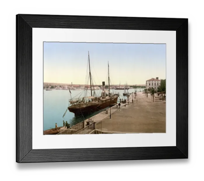 Framed Print : Harbour, Landing place of Zara, now Zadar, Dalmatia, Austro-Hungary, Austro-Hungarian Empire, Austrian-Hungarian Monarchy, today Croatia, Historical, around 1900, digitally restored reproduction from a 19th century original Harbour Framed Print : Harbour, Landing place of Zara, now Zadar, Dalmatia, Austro-Hungary, Austro-Hungarian Empire, Austrian-Hungarian Monarchy, today Croatia, Historical, around 1900, digitally restored reproduction from a 19th century original Harbour