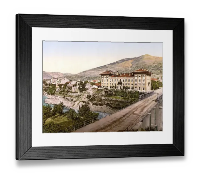 Framed Print : The Narenta Hotel in Mostar, Herzegovina, Austro-Hungary, Austro-Hungarian Empire, Austrian-Hungarian Monarchy, today Bosnia-Herzegovina, Historical, around 1900 Framed Print : The Narenta Hotel in Mostar, Herzegovina, Austro-Hungary, Austro-Hungarian Empire, Austrian-Hungarian Monarchy, today Bosnia-Herzegovina, Historical, around 1900
