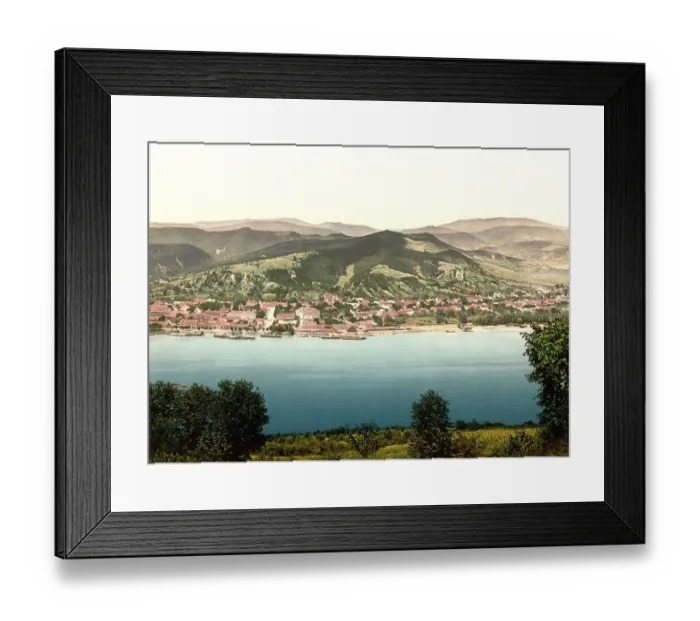 Framed Print : Orsova and Cernthal, Hungary, Austro-Hungary, Austro-Hungarian Empire, Austrian-Hungarian Monarchy, today Romania, Historical, around 1900, digitally restored reproduction from a 19th century original, Orsova and Cernthal, Hungary, Austro-Hungary