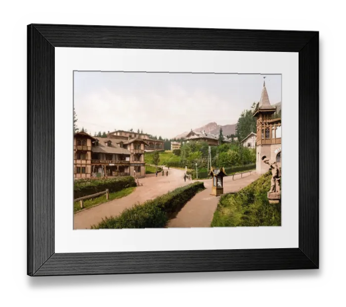 Framed Print : Lower part of Bad Alt-Schmecks, now Stary Smokovec, Tatra, Austro-Hungary, Austro-Hungarian Monarchy, today Slovakia, Historical, around 1900, digitally restored reproduction from a 19th century original, Lower part of Bad Alt-Schmecks Framed Print : Lower part of Bad Alt-Schmecks, now Stary Smokovec, Tatra, Austro-Hungary, Austro-Hungarian Monarchy, today Slovakia, Historical, around 1900, digitally restored reproduction from a 19th century original, Lower part of Bad Alt-Schmecks