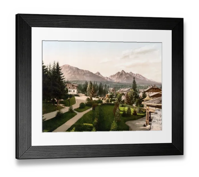 Framed Print : Bad Unter-Schmecks, today Stary Smokovec, Tatra, Austria-Hungary, Austro-Hungarian Empire, Austrian-Hungarian Monarchy, today Slovakia, Historical, around 1900, digitally restored reproduction from a 19th century original, now Stary Smokovec