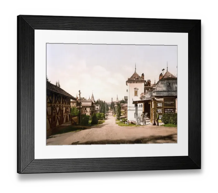 Framed Print : Bad Neu-Schmecks, today Stary Smokovec, Tatra, Austria-Hungary, Austro-Hungarian Monarchy, today Slovakia, Historical, around 1900, digitally restored reproduction from a 19th century original, now Stary Smokovec, Austro-Hungary