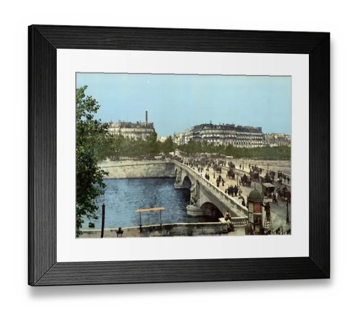Framed Print : Alpage bridge, Paris, France, historical, around 1900, digitally restored reproduction from a 19th century model, Europe
