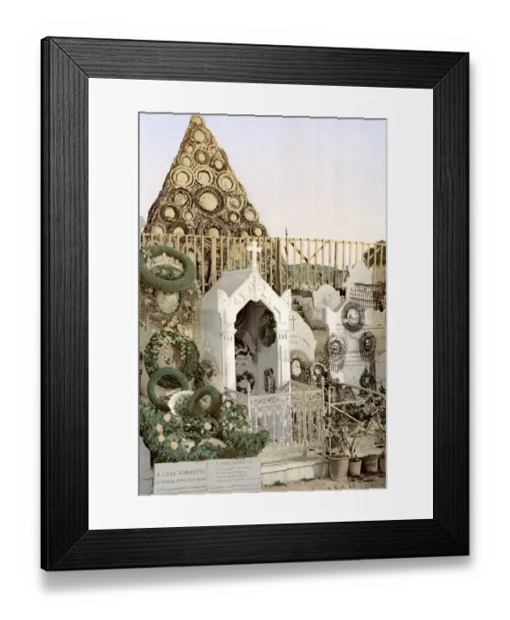 Framed Print : Shrine for Leon Gambetta, Paris, France, Historical, around 1900, digitally restored reproduction from a 19th century model, Europe