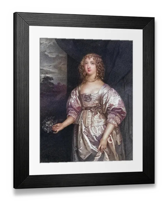 Framed Print : Elizabeth Cecil Countess of Devonshire, c. 1619-1689, woman of William Cavendish, 3rd Earl of Devonshire