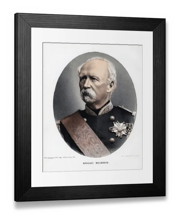 Framed Print : Marie Edme Patrice Maurice Macmahon (1808-1893) Duc de Magenta, ca. 1880. French soldier and statesman. President of France (1873-1879). From the Modern Portrait Gallery. (London, ca. 1880). Toned lithograph