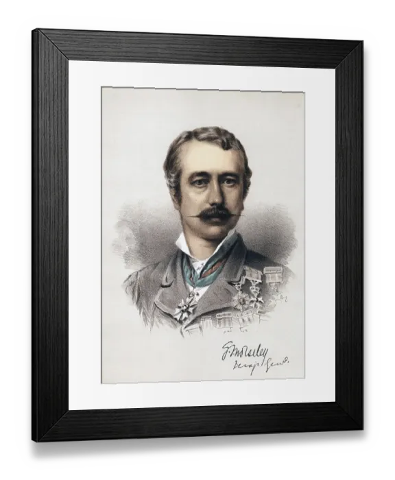 Framed Print : Garnet Joseph Wolseley, Viscount Wolseley (1833-1913), Irish-born English soldier, c. 1880. Commander-in-Chief of the British Army (1890-95). Arrived in Khartoum in 1885 too late to relieve General Gordon. From the Modern Portrait Gallery