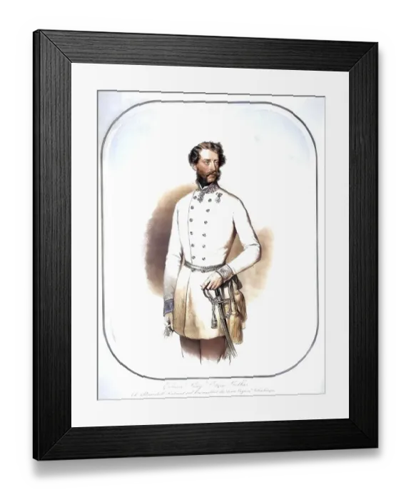 Framed Print : Eduard Graf Clam-Gallas (born 14 March 1805 in Prague, died 17 March 1891 in Vienna) was an Austrian officer, last General of the Cavalry, Historical, digitally restored reproduction from a 19th century original, Record date not stated