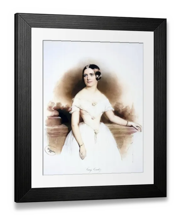 Framed Print : Fanny Cerrito, actually Francesca Teresa Giuseppa Cerrito (born 11 May 1817 in Naples, died 6 May 1909 in Paris) was an Italian ballerina and, along with Marie Taglioni, one of the few woman who also worked as a choreographer in the 19th century