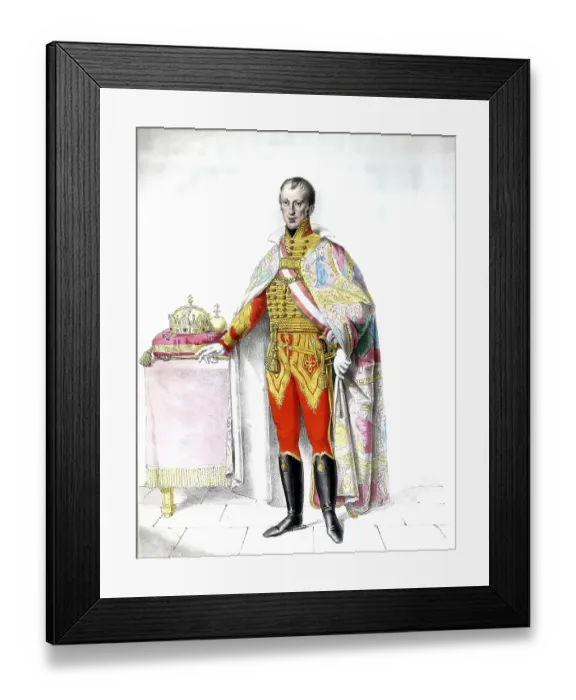 Framed Print : Ferdinand I Karl Leopold Joseph Franz Marcellin, called the Kind, (born 19 April 1793 in Vienna, died 29 June 1875 in Prague) was Emperor of Austria and King of Bohemia from 1835 to 1848 and as Ferdinand V also King of Hungary and Croatia from 1830 Framed Print : Ferdinand I Karl Leopold Joseph Franz Marcellin, called the Kind, (born 19 April 1793 in Vienna, died 29 June 1875 in Prague) was Emperor of Austria and King of Bohemia from 1835 to 1848 and as Ferdinand V also King of Hungary and Croatia from 1830