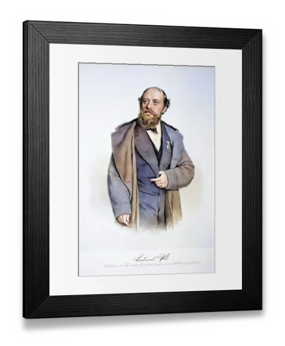 Framed Print : Ferdinand Perl von Hildrichsburg, 1825, 1893, Inspector General of the Austrian Railways, Court Councillor, Historical, digitally restored reproduction from a 19th century original, Record date not stated Framed Print : Ferdinand Perl von Hildrichsburg, 1825, 1893, Inspector General of the Austrian Railways, Court Councillor, Historical, digitally restored reproduction from a 19th century original, Record date not stated