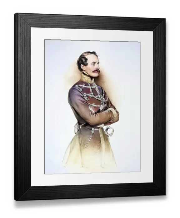 Framed Print : Ferdinand Freiherr von Langenau (born 8 February 1818 in Linz, died 19 January 1881 in Vienna) was an Austrian ambassador and cavalry general, Historical, digitally restored reproduction from a 19th century original, Record date not stated