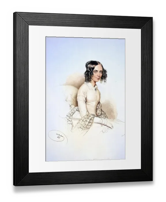 Framed Print : Flora Graefin Fries (1814-1882), nee Pereira-Arnstein, woman of Moritz Fries jun, Historical, digitally restored reproduction from a 19th century original, Record date not stated Framed Print : Flora Graefin Fries (1814-1882), nee Pereira-Arnstein, woman of Moritz Fries jun, Historical, digitally restored reproduction from a 19th century original, Record date not stated