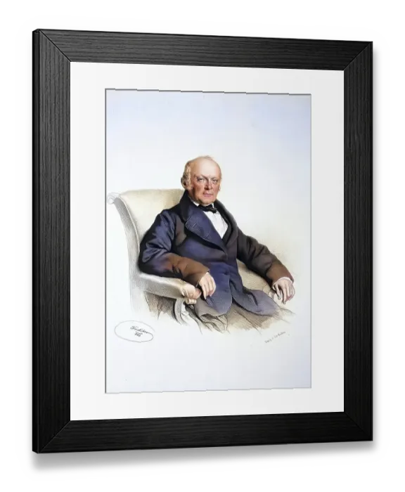 Framed Print : Florian Robert (1794-1870), Austrian industrialist, Historical, digitally restored reproduction from a 19th century original, Record date not stated Framed Print : Florian Robert (1794-1870), Austrian industrialist, Historical, digitally restored reproduction from a 19th century original, Record date not stated