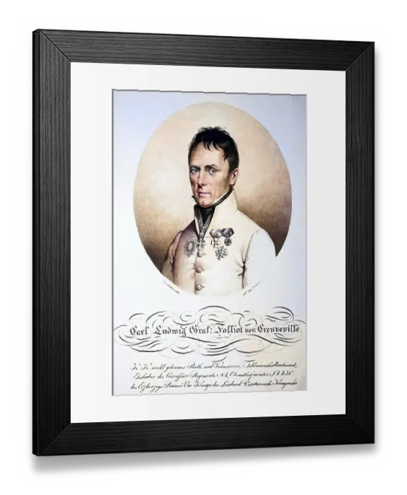 Framed Print : Ludwig Graf Folliot de Crenneville (born 22 June 1813, died 21 April 1876) was an Austrian cavalry general and brigadier in Milan, Historical, digitally restored reproduction from a 19th century original, Record date not stated Framed Print : Ludwig Graf Folliot de Crenneville (born 22 June 1813, died 21 April 1876) was an Austrian cavalry general and brigadier in Milan, Historical, digitally restored reproduction from a 19th century original, Record date not stated