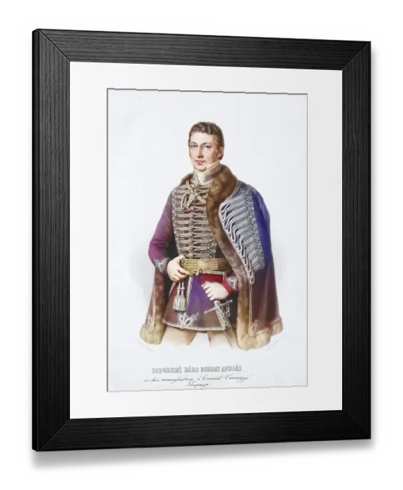 Framed Print : Baron Soborsini Andras Forray (Soborsin, 17 November 1780, Futak, 18 August 1830) was an imperial and royal chamberlain, the archduke of Csanad County, Historical, digitally restored reproduction from a 19th century original, Record date not stated