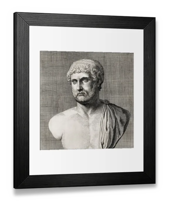 Framed Print : Hadrian or Publius Aelius Hadrianus Augustus, 76 - 138, Roman emperor, digitally edited Framed Print : Hadrian or Publius Aelius Hadrianus Augustus, 76 - 138, Roman emperor, digitally edited