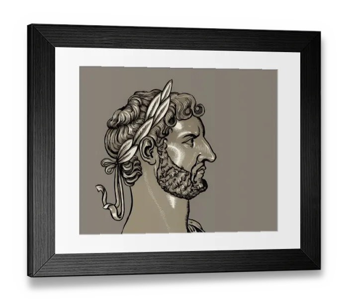Framed Print : Hadrian or Publius Aelius Hadrianus Augustus, 76 - 138, Roman emperor, digitally edited Framed Print : Hadrian or Publius Aelius Hadrianus Augustus, 76 - 138, Roman emperor, digitally edited