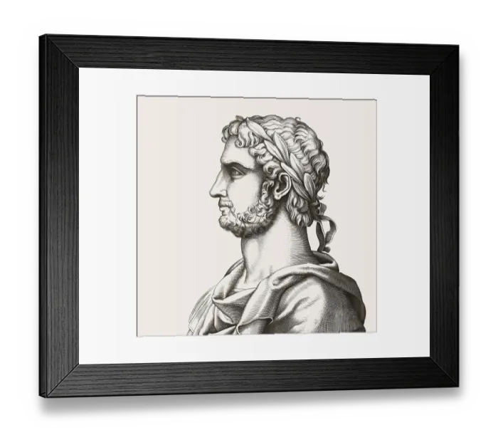 Framed Print : Hadrian or Publius Aelius Hadrianus Augustus, 76 - 138, Roman emperor, digitally edited Framed Print : Hadrian or Publius Aelius Hadrianus Augustus, 76 - 138, Roman emperor, digitally edited