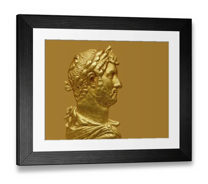 Framed Print : Hadrian or Publius Aelius Hadrianus Augustus, 76 - 138, Roman emperor, digitally edited