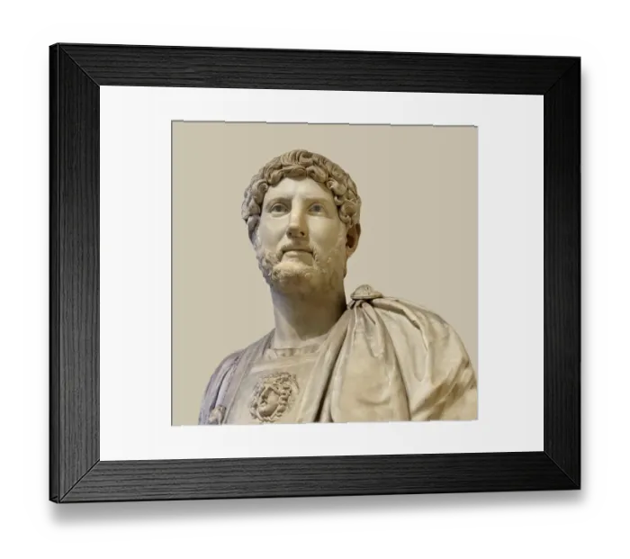 Framed Print : Hadrian or Publius Aelius Hadrianus Augustus, 76 - 138, Roman emperor, digitally edited Framed Print : Hadrian or Publius Aelius Hadrianus Augustus, 76 - 138, Roman emperor, digitally edited