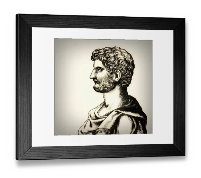 Framed Print : Hadrian or Publius Aelius Hadrianus Augustus, 76 - 138, Roman emperor, digitally edited Framed Print : Hadrian or Publius Aelius Hadrianus Augustus, 76 - 138, Roman emperor, digitally edited