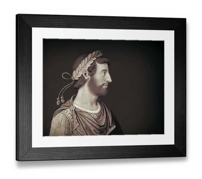 Framed Print : Hadrian or Publius Aelius Hadrianus Augustus, 76 - 138, Roman emperor, digitally edited Framed Print : Hadrian or Publius Aelius Hadrianus Augustus, 76 - 138, Roman emperor, digitally edited