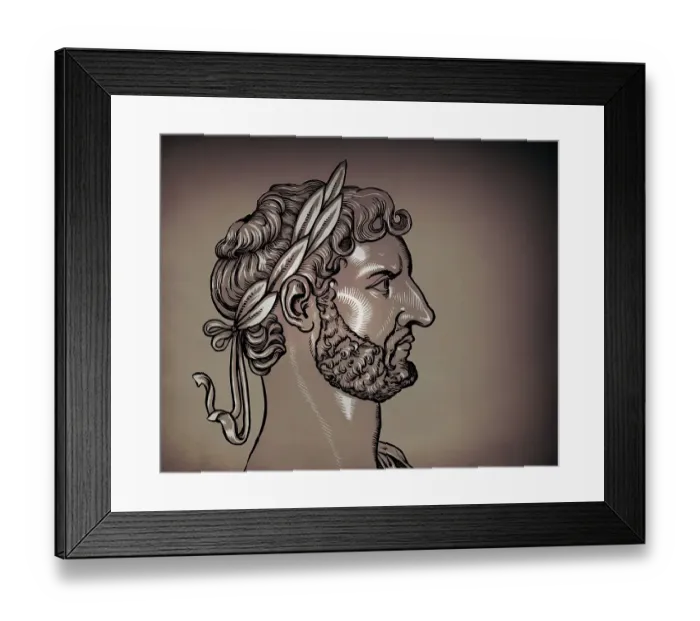 Framed Print : Hadrian or Publius Aelius Hadrianus Augustus, 76 - 138, Roman emperor, digitally edited Framed Print : Hadrian or Publius Aelius Hadrianus Augustus, 76 - 138, Roman emperor, digitally edited