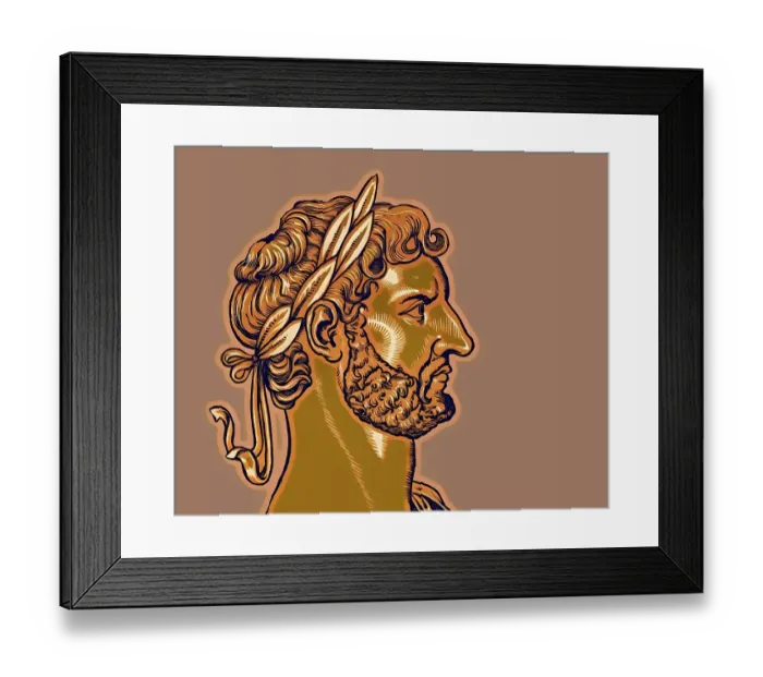 Framed Print : Hadrian or Publius Aelius Hadrianus Augustus, 76 - 138, Roman emperor, digitally edited Framed Print : Hadrian or Publius Aelius Hadrianus Augustus, 76 - 138, Roman emperor, digitally edited