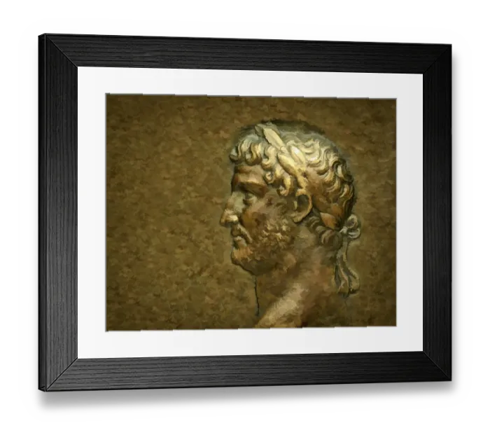 Framed Print : Hadrian or Publius Aelius Hadrianus Augustus, 76 - 138, Roman emperor, digitally edited Framed Print : Hadrian or Publius Aelius Hadrianus Augustus, 76 - 138, Roman emperor, digitally edited