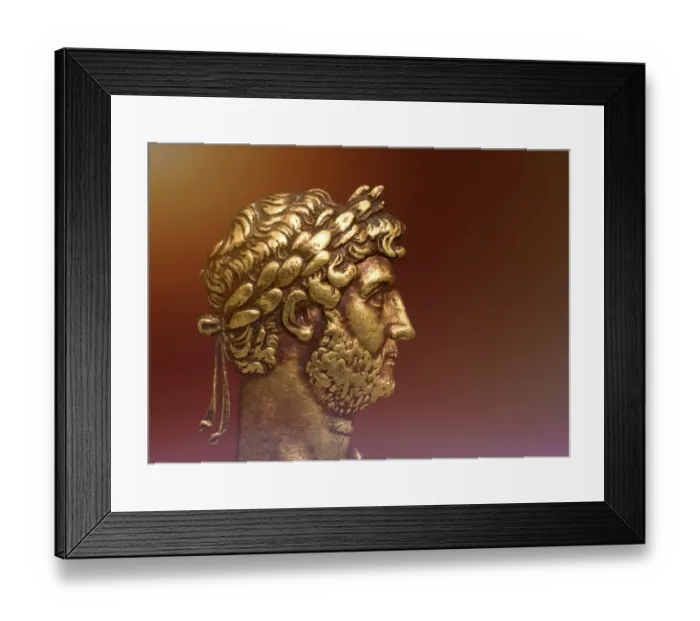 Framed Print : Hadrian or Publius Aelius Hadrianus Augustus, 76 - 138, Roman emperor, digitally edited Framed Print : Hadrian or Publius Aelius Hadrianus Augustus, 76 - 138, Roman emperor, digitally edited