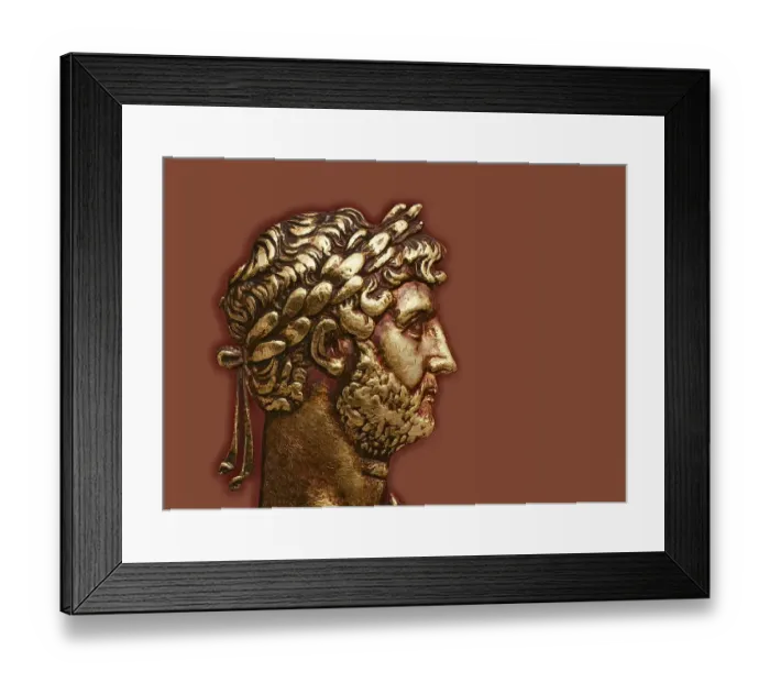 Framed Print : Hadrian or Publius Aelius Hadrianus Augustus, 76 - 138, Roman emperor, digitally edited Framed Print : Hadrian or Publius Aelius Hadrianus Augustus, 76 - 138, Roman emperor, digitally edited