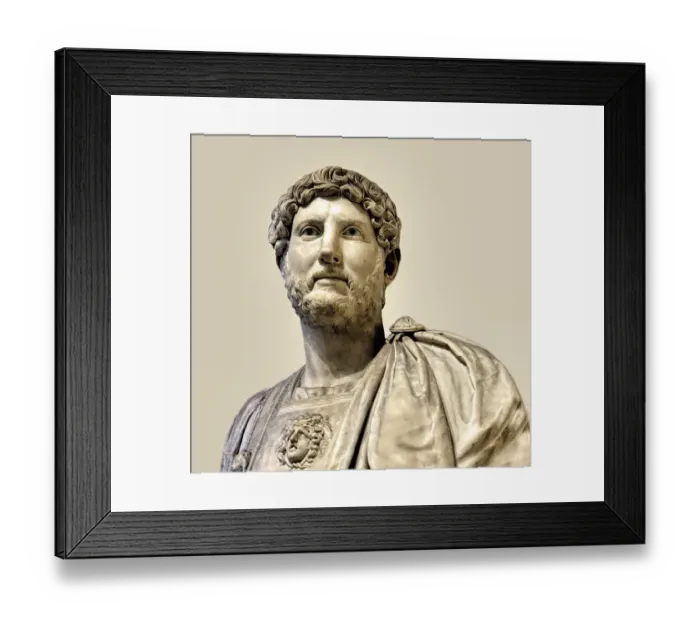 Framed Print : Hadrian or Publius Aelius Hadrianus Augustus, 76 - 138, Roman emperor, digitally edited Framed Print : Hadrian or Publius Aelius Hadrianus Augustus, 76 - 138, Roman emperor, digitally edited
