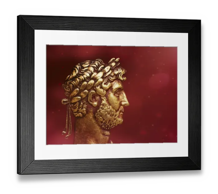 Framed Print : Hadrian or Publius Aelius Hadrianus Augustus, 76 - 138, Roman emperor, digitally edited Framed Print : Hadrian or Publius Aelius Hadrianus Augustus, 76 - 138, Roman emperor, digitally edited