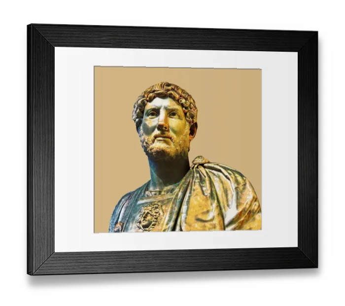 Framed Print : Hadrian or Publius Aelius Hadrianus Augustus, 76 - 138, Roman emperor, digitally edited Framed Print : Hadrian or Publius Aelius Hadrianus Augustus, 76 - 138, Roman emperor, digitally edited