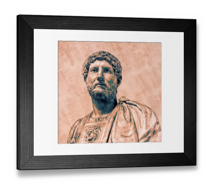 Framed Print : Hadrian or Publius Aelius Hadrianus Augustus, 76 - 138, Roman emperor, digitally edited Framed Print : Hadrian or Publius Aelius Hadrianus Augustus, 76 - 138, Roman emperor, digitally edited