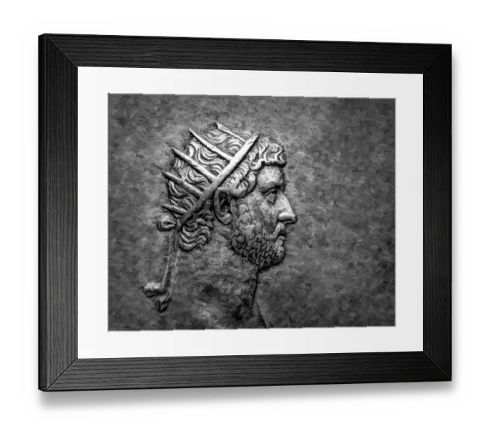 Framed Print : Hadrian or Publius Aelius Hadrianus Augustus, 76 - 138, Roman emperor, digitally edited Framed Print : Hadrian or Publius Aelius Hadrianus Augustus, 76 - 138, Roman emperor, digitally edited