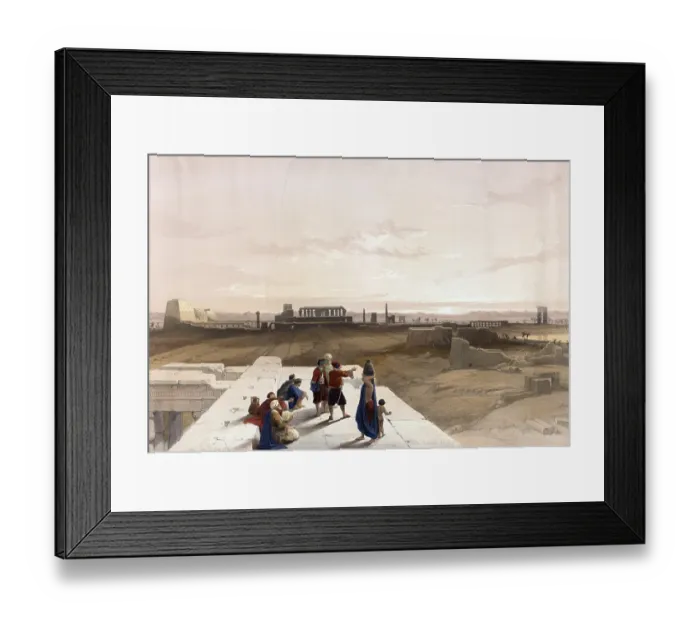 Framed Print : Ruins of Karnack, Karnak, Egypt, c. 1850, Historical, digitally restored reproduction from a 19th century original, exact date unknown, AI generated, Africa