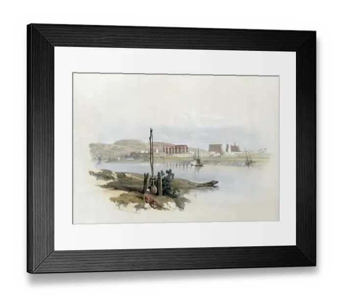Framed Print : Ruins of Luxor, from the south-west, Egypt, c. 1850, Historical, digitally restored reproduction from a 19th century original, exact date unknown, AI generated, Africa Framed Print : Ruins of Luxor, from the south-west, Egypt, c. 1850, Historical, digitally restored reproduction from a 19th century original, exact date unknown, AI generated, Africa