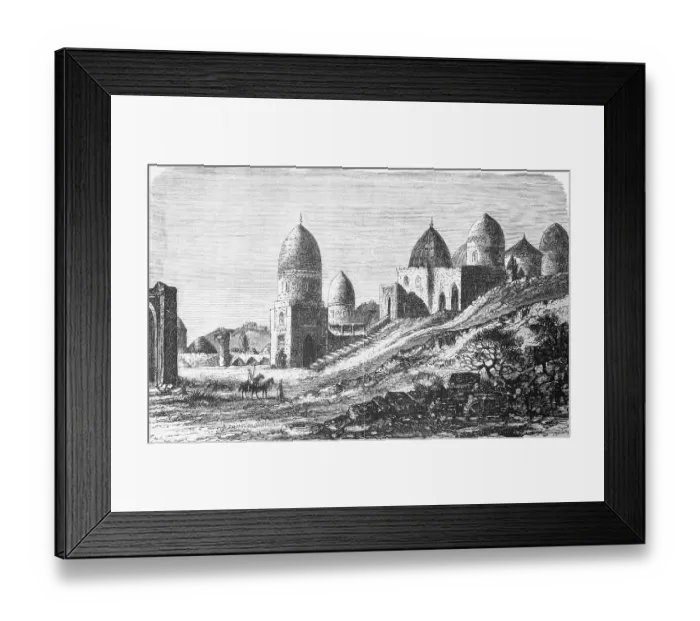 Framed Print : Timur Palace from the Timurid dynasty in Samarkand, Islamic architecture, domed building, travelling in Asia, Uzbekistan, historical illustration 1887, Asia Framed Print : Timur Palace from the Timurid dynasty in Samarkand, Islamic architecture, domed building, travelling in Asia, Uzbekistan, historical illustration 1887, Asia