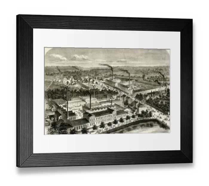 Framed Print : The Hartmann machine factory in Chemnitz, around 1900, Saxony, Germany, digitally enhanced reproduction from a historical original, public domain, Europe Framed Print : The Hartmann machine factory in Chemnitz, around 1900, Saxony, Germany, digitally enhanced reproduction from a historical original, public domain, Europe