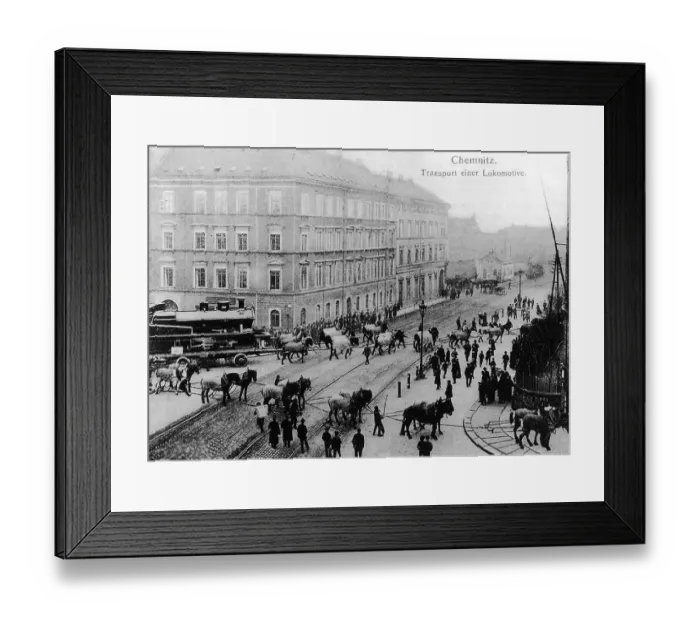 Framed Print : Transport of a locomotive, Saechsische XV Nr.175 con der Saechsischen Maschinenfabrik, ca 1900, Chemnitz, Saxony, Germany, digitally enhanced reproduction from a historical original, ca 1900, public domain, Europe Framed Print : Transport of a locomotive, Saechsische XV Nr.175 con der Saechsischen Maschinenfabrik, ca 1900, Chemnitz, Saxony, Germany, digitally enhanced reproduction from a historical original, ca 1900, public domain, Europe
