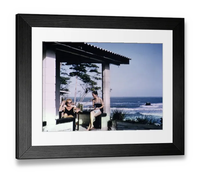 Framed Print : Women in swimwear by the sea in house on the coast at Balandra, Trinidad, Trinidad and Tobago 1961-1963 Framed Print : Women in swimwear by the sea in house on the coast at Balandra, Trinidad, Trinidad and Tobago 1961-1963