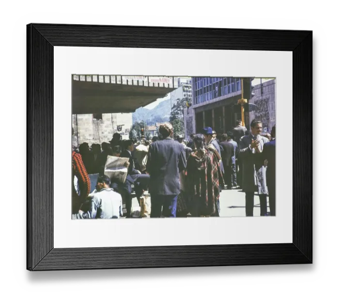 Framed Print : Police on the street on the day of President Kennedy's visit, Bogota, Colombia, South America, 12 December 1961, South America