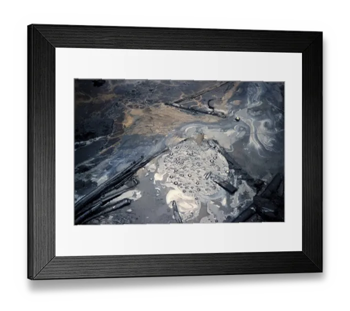 Framed Print : Stream of liquid moving pitch tar in Pitch lake, Trinidad c 1962 Framed Print : Stream of liquid moving pitch tar in Pitch lake, Trinidad c 1962