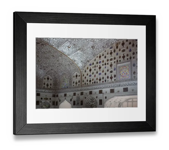 Framed Print : Mirror ceiling of the Mirror Palace, Amer or Amber Fort, Moghul Palace, Jaipur, Rajasthan. India 1971 Framed Print : Mirror ceiling of the Mirror Palace, Amer or Amber Fort, Moghul Palace, Jaipur, Rajasthan. India 1971
